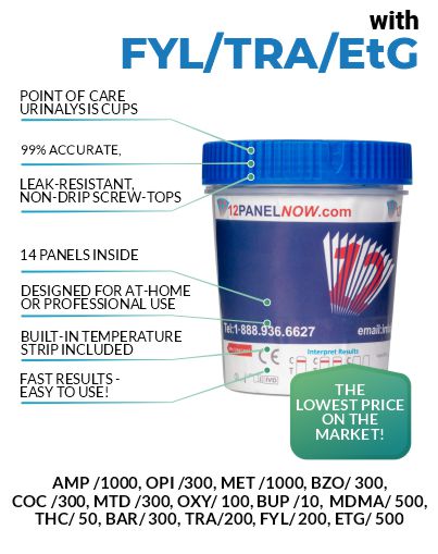 14 Panel Drug Test Cup With EtG, FYL TRA