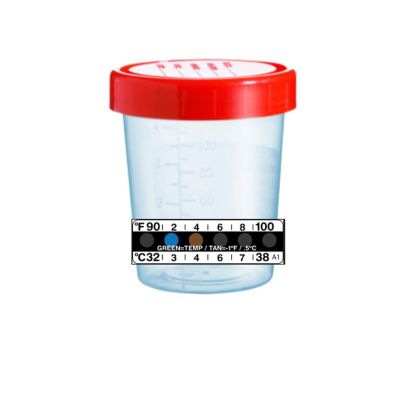 Urine Specimen Cups With Temperature Strip 